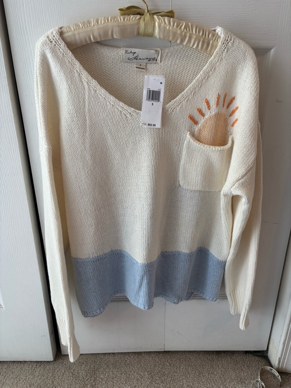 NWT Vintage Havana  Oversized Sun and Sea Knit Summer Sweater S
